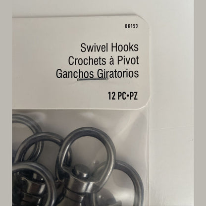Dritz Swivel Hooks 12pc bk153 Gunmetal