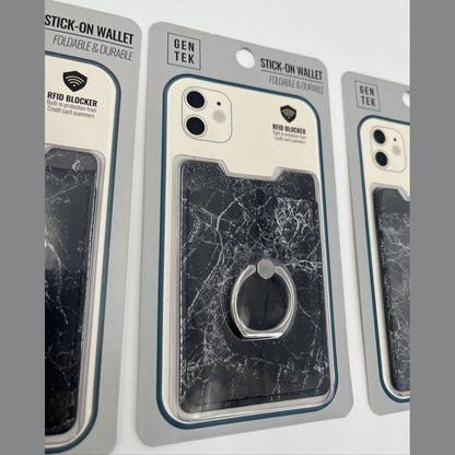 3 Pack- Phone Universal Adhesive Stick On Wallet Credit Card Holder Ring Holder