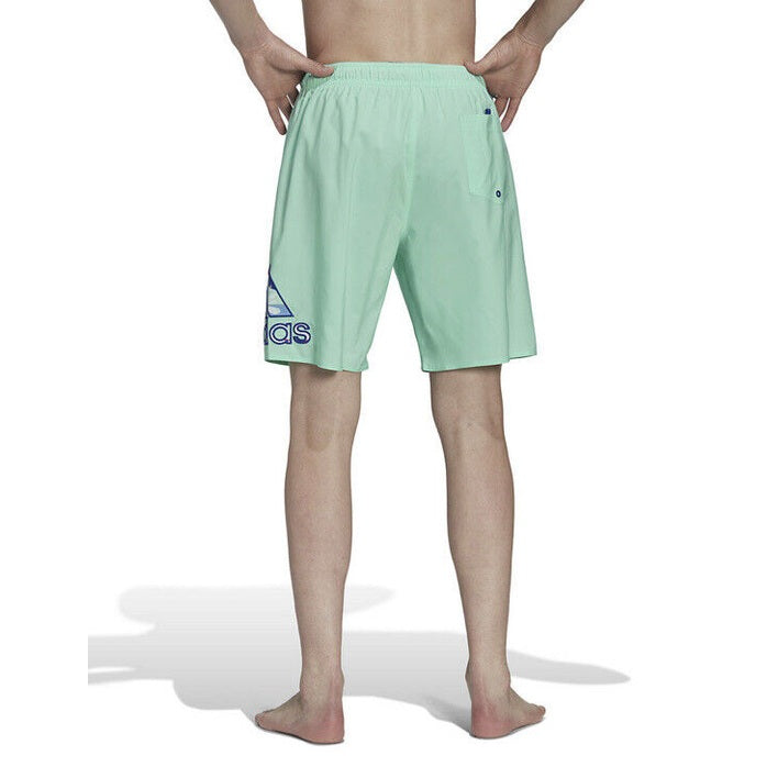 Adidas Swim Trunks Mens Floral Logo 9" Inseam Lined - Pulse Mint- XSmall - New