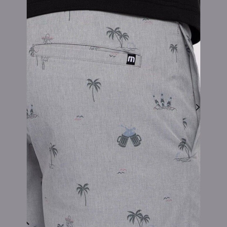 $89 Travis Mathew Men’s Straight Shot 9” Shorts - Heather Sleet- 30W - NWT