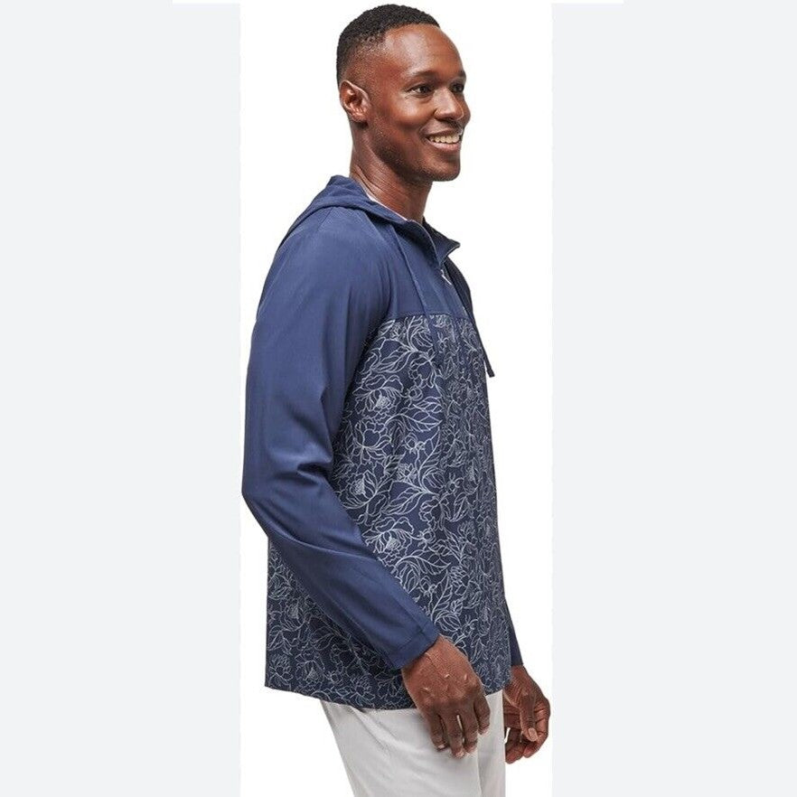 $150 Travis Mathew Men’s Blooming Orchid 1/4 Zip Golf Hoodie-Navy Blue-Large-New