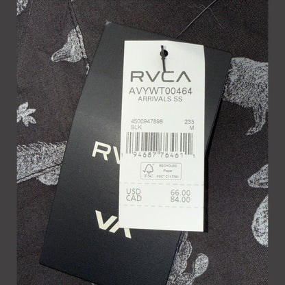 $66 RVCA Men’s Arrival S/S Button Shirt - Black -Size:  Medium - New Tag