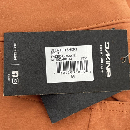 $95 Dakine Men’s Leeward Windproof Bike Cycling Shorts-Orange-Medium-New