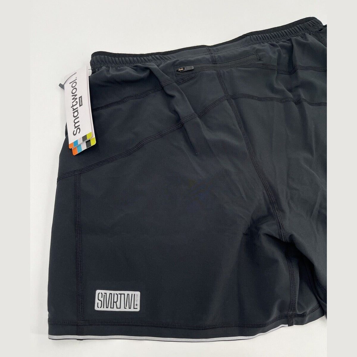 $65 Smartwool Men's Active Lined 5" Running Shorts -Black-Small -NEW