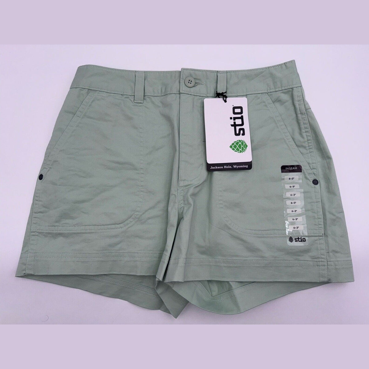 $85 Stio Women's Rivet Twill shorts - Fresh Lichen Green- Size: 6 (29”W) - New