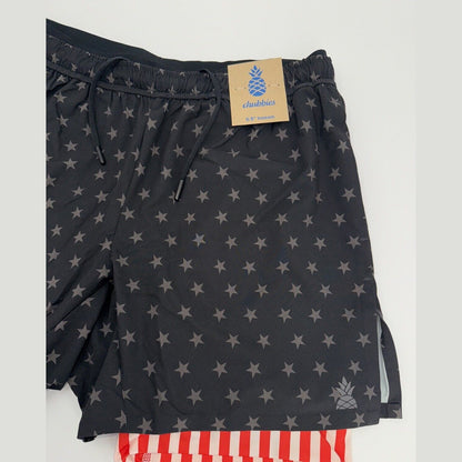 $80 Chubbies Men’s The Danger Zone 5.5” Ultimate Training Shorts-Black-Medium