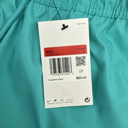 New Arrival* Nike Men’s Woven Lined Flow Shorts FN3307- Aqua - Large -New $50