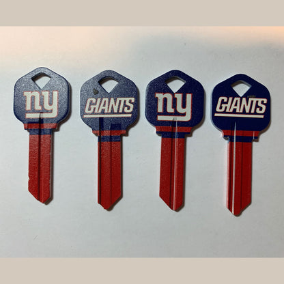 Lot 4 Blank Keys House or Office Blank KW1 - New York Giants