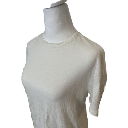 $150 Rag & Bone Women’s Linen Boyfriend Tee - White - Small- New With Tag