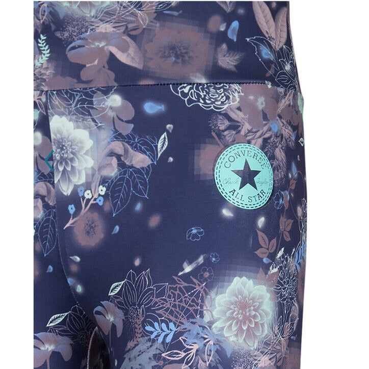 Converse Girls' Printed High Rise Leggings - Multi Floral - Girls XLarge-New $30
