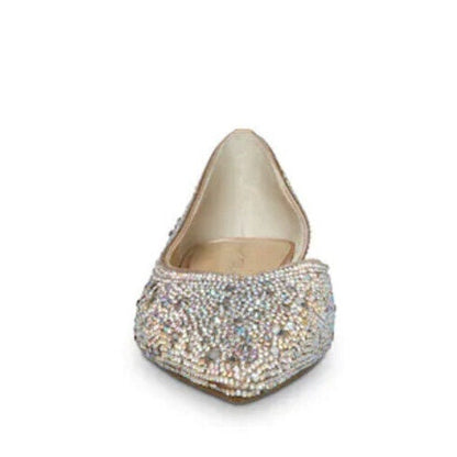 Betsey Johnson Women's Remy Ballet Flat -  Silver Iridescent- 6M- New