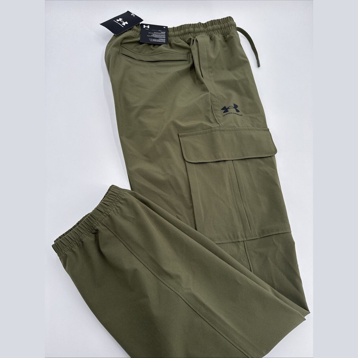 $80 Under Armour UA Men’s Cargo Woven Joggers-Olive Green -Small -New With Tags