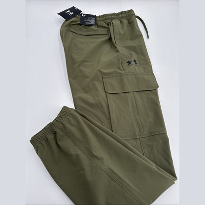 $80 Under Armour UA Men’s Cargo Woven Joggers-Olive Green -Small -New With Tags