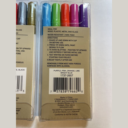 Combo Lot Of 2 Top Notch Paint Markers Extra Fine Tip Oil Based 1737-(2665)(2657