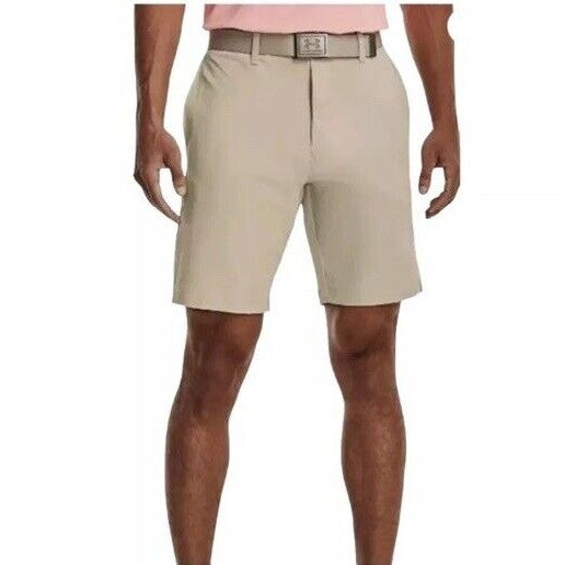 $60 Under Armour Men's Wicking Golf Tech Shorts -Khaki Beige- Size: 32W- NewTags
