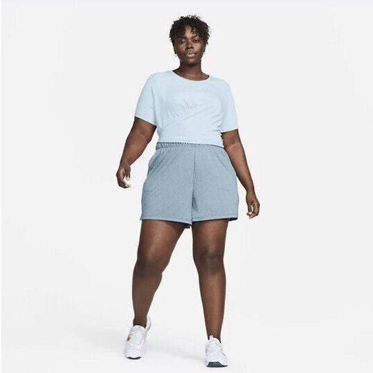 Nike Women’s Dry Fit Attack Shorts Running Training - L/Blue -2XLarge-New