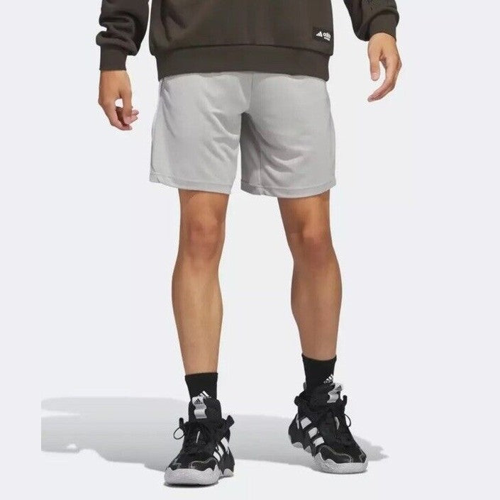 Adidas Men’s 3 Stripes 9” Basketball Shorts - Gray - Medium  NWT