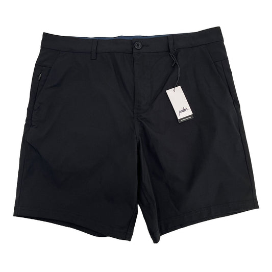 $85 Palm Golf Co. Men's Shoreline Golf Chino Shorts 8'' - Black - Size: 33W-New