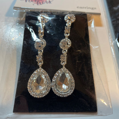 Combo Lot 3 PCs Studio His & Hers WEDDING: EARRING SET - HAIR COMB - Head Band