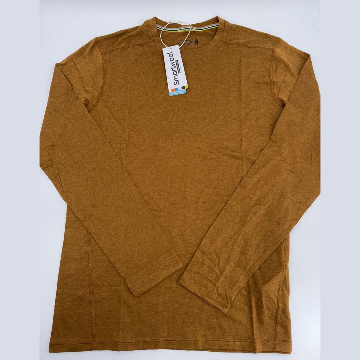 $90 SmartWool Men’s All Season Merino Base Layer Long Slv Shirt-Fox Brown-Medium