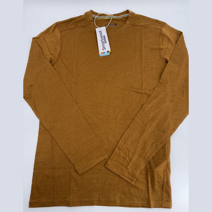 $90 SmartWool Men’s All Season Merino Base Layer Long Slv Shirt-Fox Brown-Medium