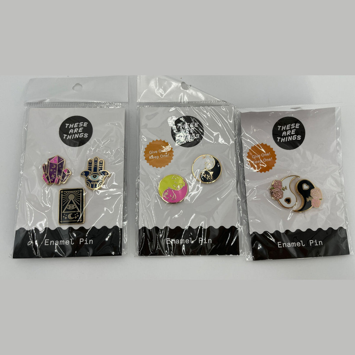 These Are Things Combo Lot Of 3 Enamel Pin Sets, New! Best Price