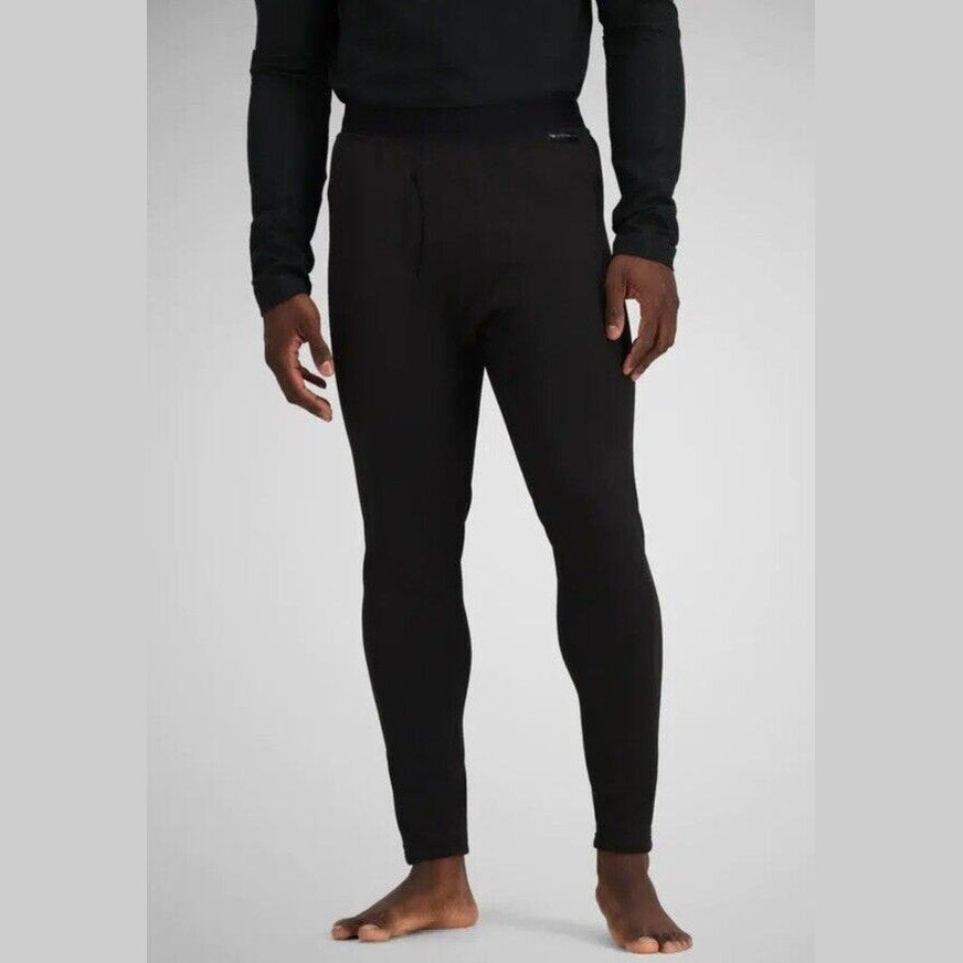Obermeyer Men's Thermal Fleece Base Layer Bottoms 150 Ultrastretch-Black-Small
