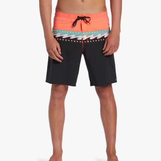 $60 Billabong Men’s Momentum Pro Boardshorts -  Orange/Black- Size: 34W- New Tag