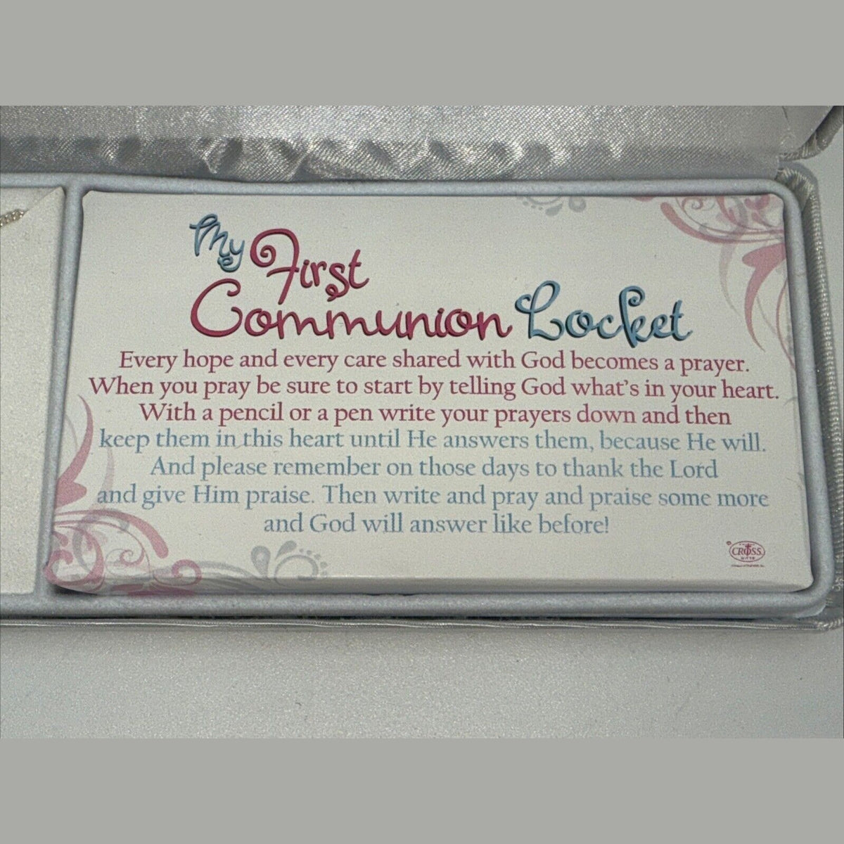 Cross Gifts Christian Cross My First Communion Locket With Necklace Gift Box