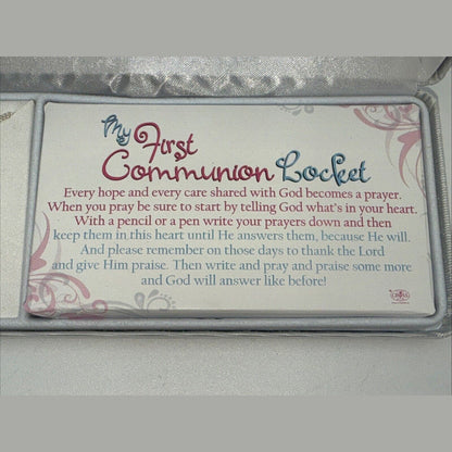 Cross Gifts Christian Cross My First Communion Locket With Necklace Gift Box