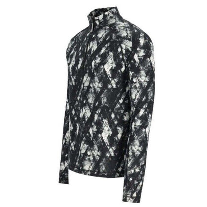 $119 Obermeyer Men’s Flex 1/4-Zip Mid-Layer Top- Descent Black/White - Medium