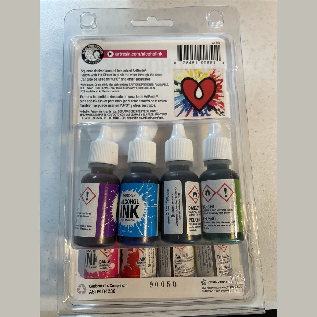Alcohol Ink 8 colors x .5fl oz set. #6514 - Best Price!