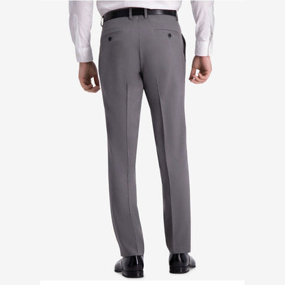 Kenneth Cole Reaction Pants Modern Fit Micro Check- Medium Gray- 30W X 32L- New