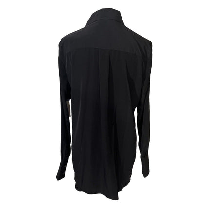 $40 Nine West Women’s Oversized Long Sleeve Button Shirt - Black- Small- New Tag