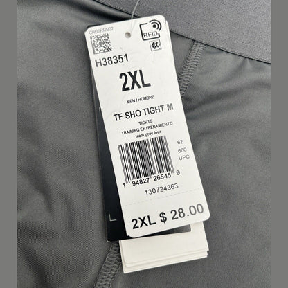 Adidas Men’s Techfit Aeroready Training Tights Compression Shorts-Grey-2XLarge