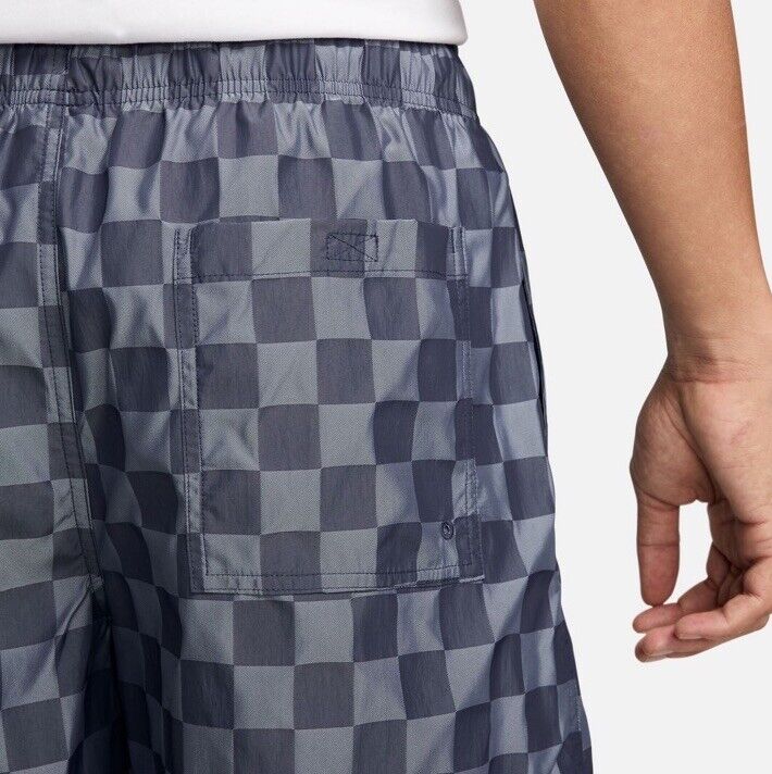 $60 NEW Nike Men’s Club Checkered Woven Flow Shorts-Blue/Grey- Large - New
