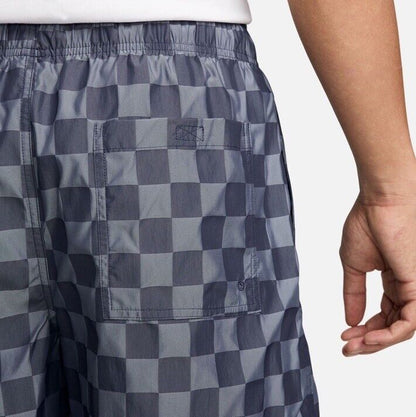 $60 NEW Nike Men’s Club Checkered Woven Flow Shorts-Blue/Grey- Large - New