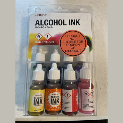 Alcohol Ink 8 colors x .5fl oz set. #6514 - Best Price!