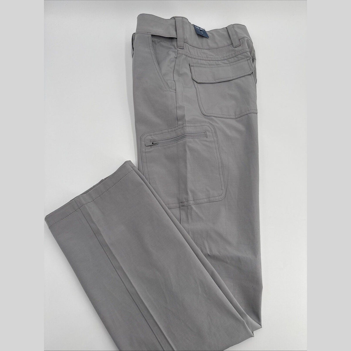 $80 Huk Men’s Next Level Pants Fishing Hiking Stretchy-Overcast Grey-Small-New