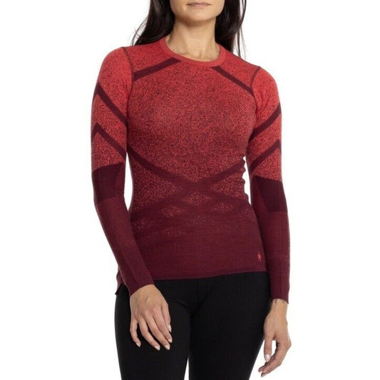 $130 Smartwool Women’s Intraknit Active Merino Base Layer Top-BlackCherry-XSmall