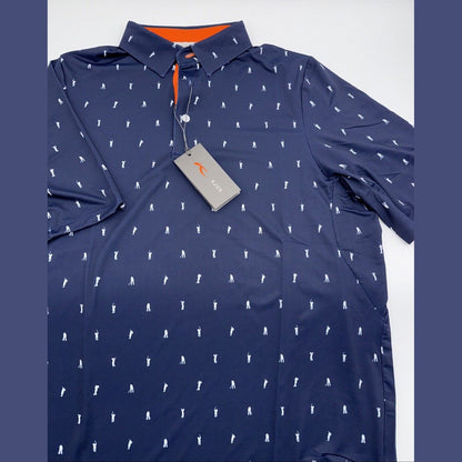 $104 KJUS Men’s Men Golfer Golf Polo Shirt MG60-L11-Atlanta Blue-Large - New Tag