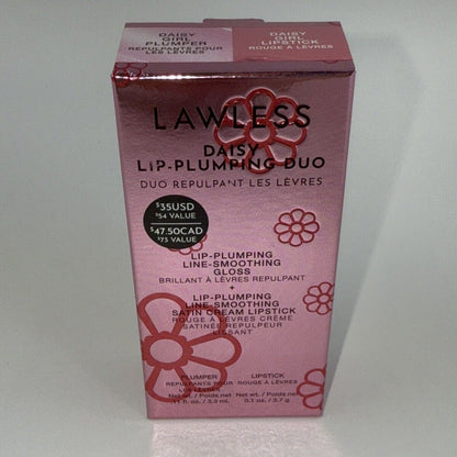 LAWLESS Daisy Plumping Gloss and Lipstick Duo, Limited Edition, Free Shipping!