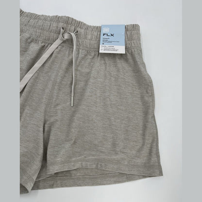 FLX Women’s Wander Soft Leisure Shorts - Ivory Silk - Medium - New Tag $35