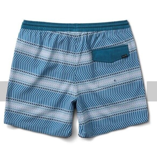 $66 Roark Men’s Shorey 16” Elastic Waist Trunks-Herringbone Cosmica-Large-New
