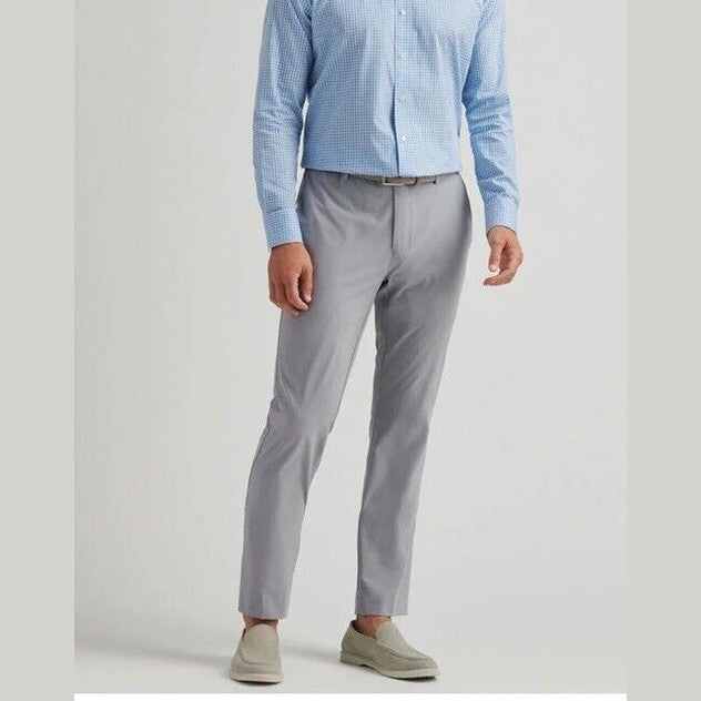 $180 Peter Millar Crown Men’s Crafted Surge Performance Pants- Gale Grey-40W 32L