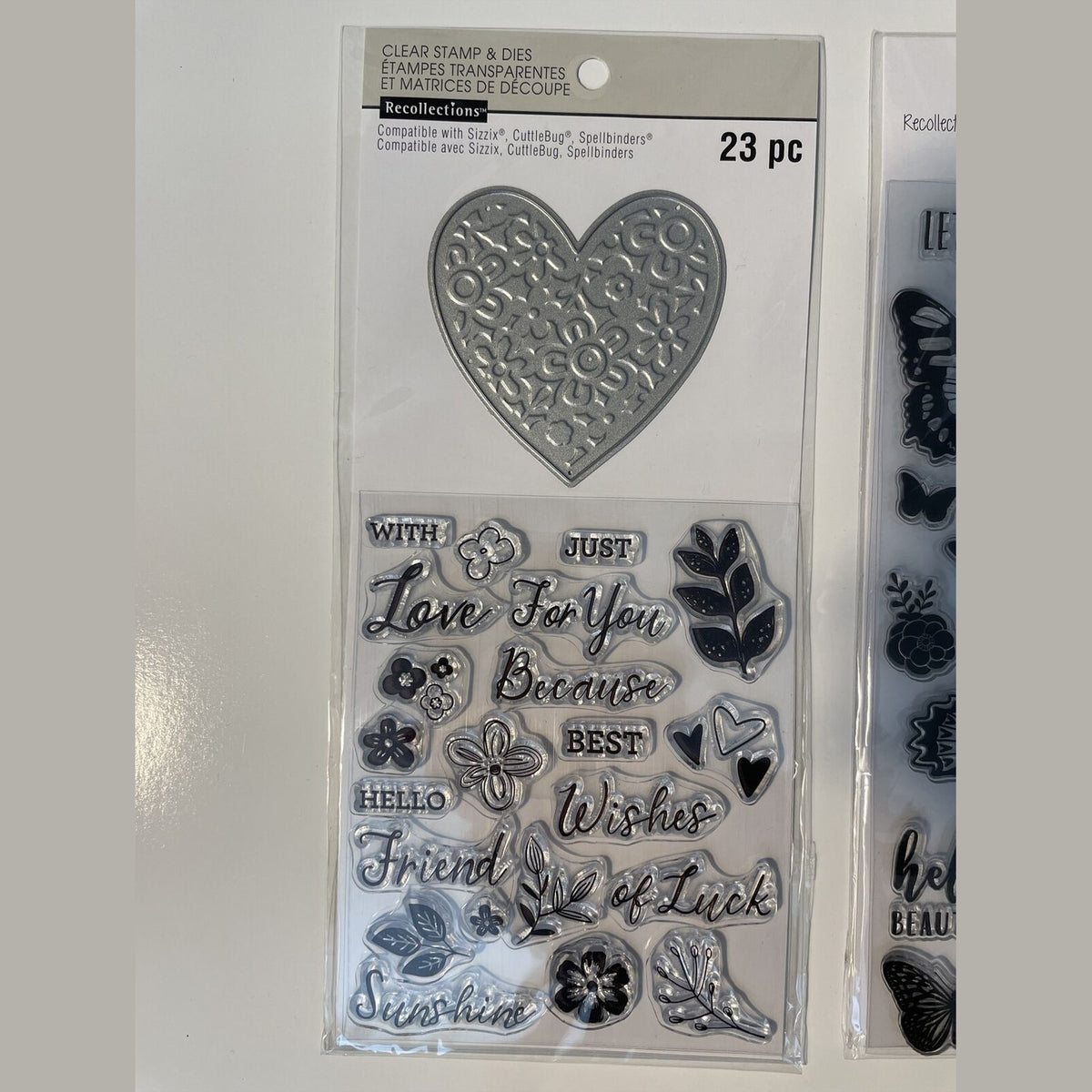 Lot Of 2 Recollections Poly Clear Photopolymer Stamps - Combo Lot