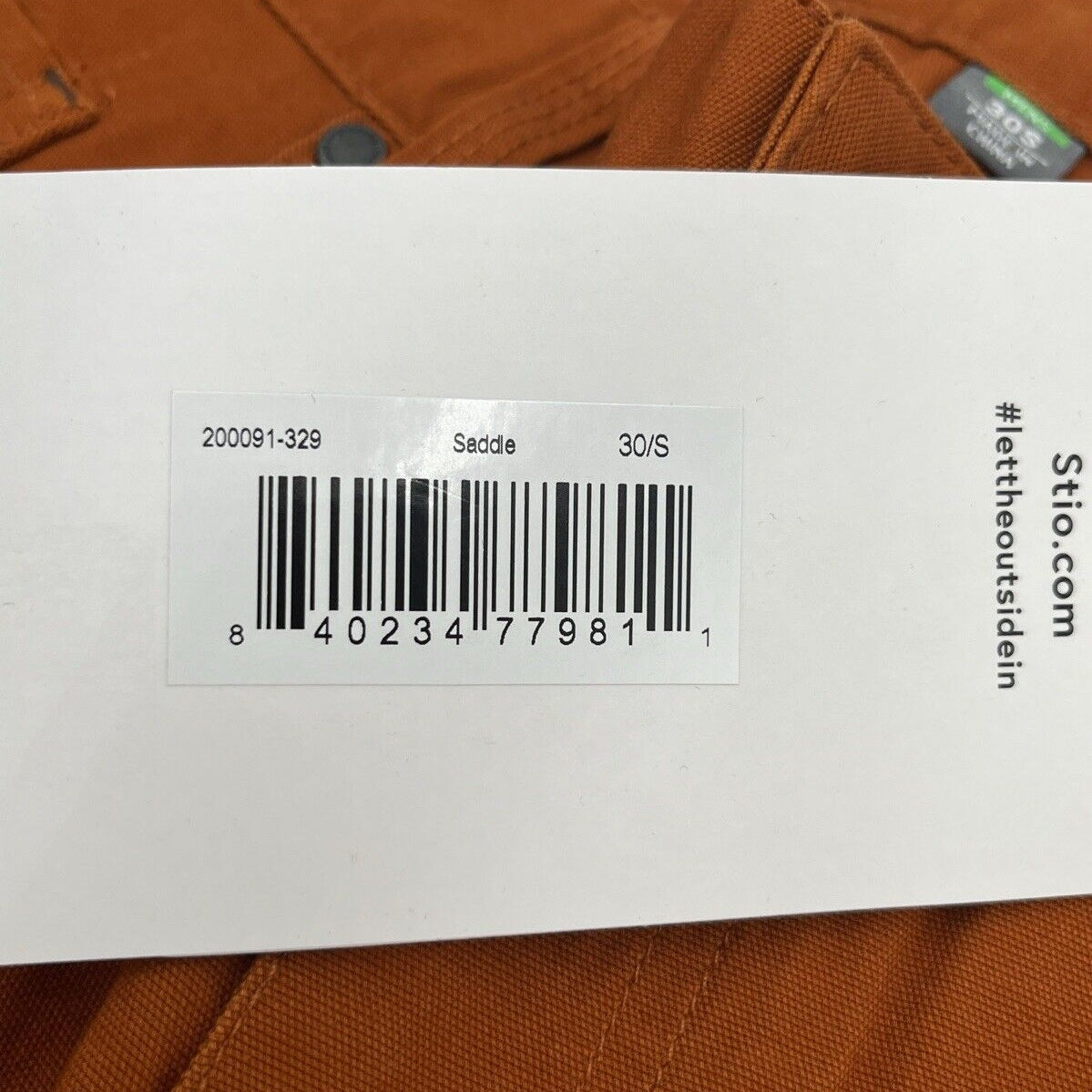 $100 Stio Men’s Organic Rivet Canvas Utility Pants- Saddle- Size 30 Short-New
