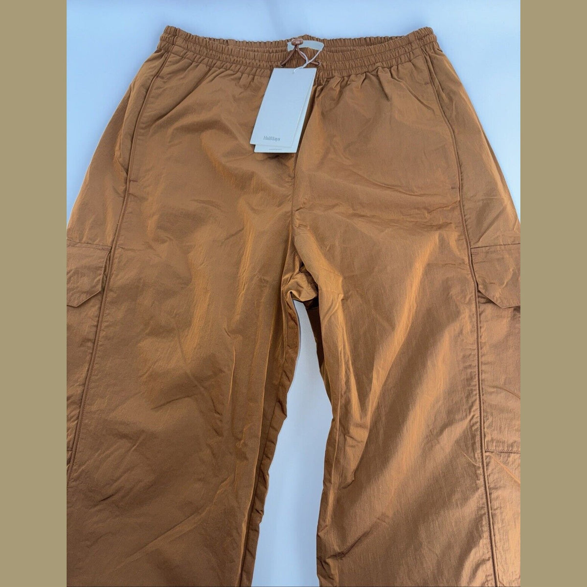 $115 Halfdays Women’s Watson Nylon Cargo Pants baggy Hiking -Caramel-Large-NEW