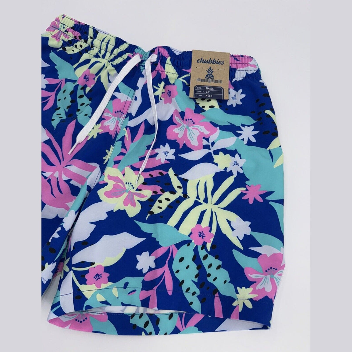 $70 Chubbies The Floral Surprise 5.5" Inseam Swim Trunks- Multi  -Small -New Tag