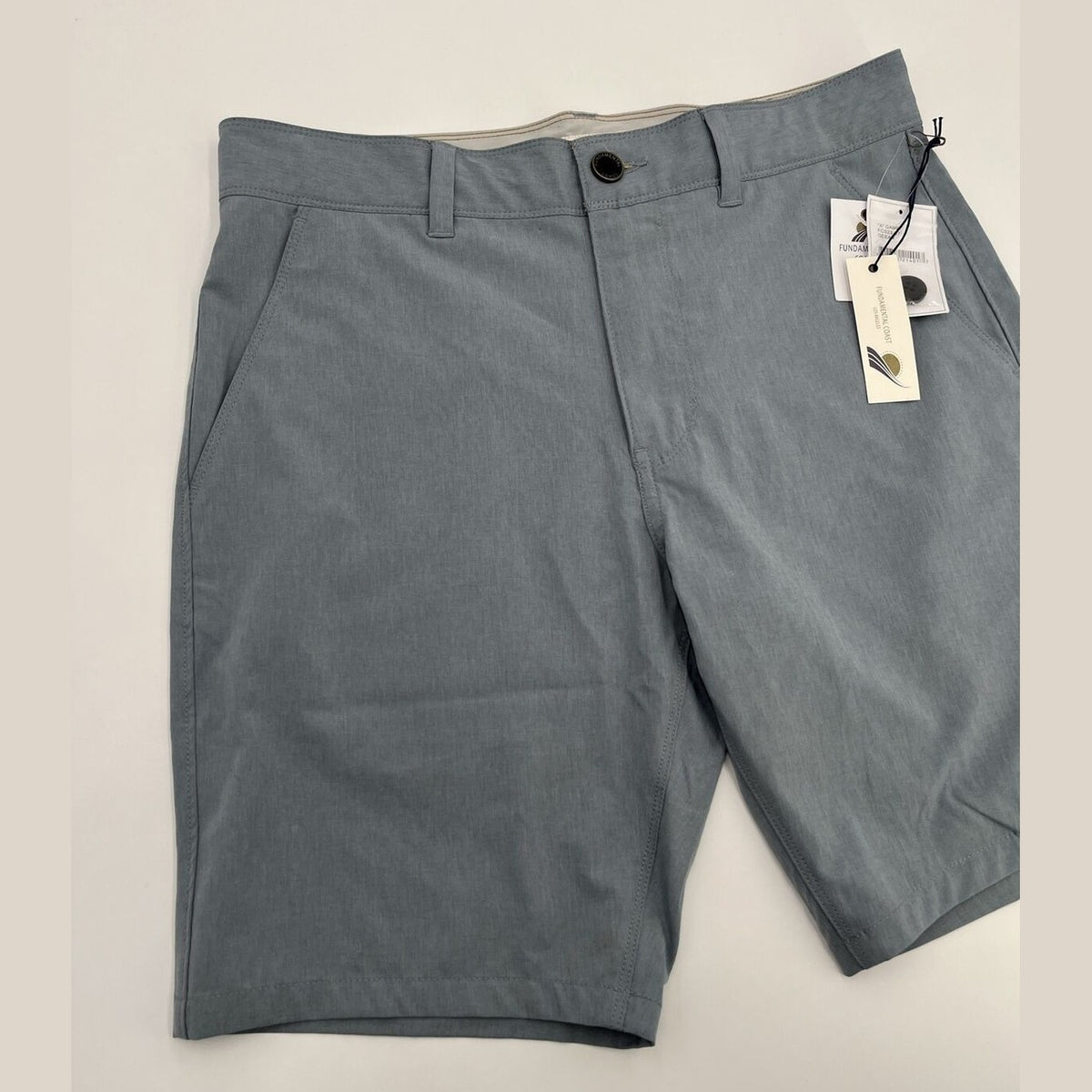 Fundamental Coast Men’s "A" Game Shorts Wicking Quick Dry-Ocean Blue-Size: 30W